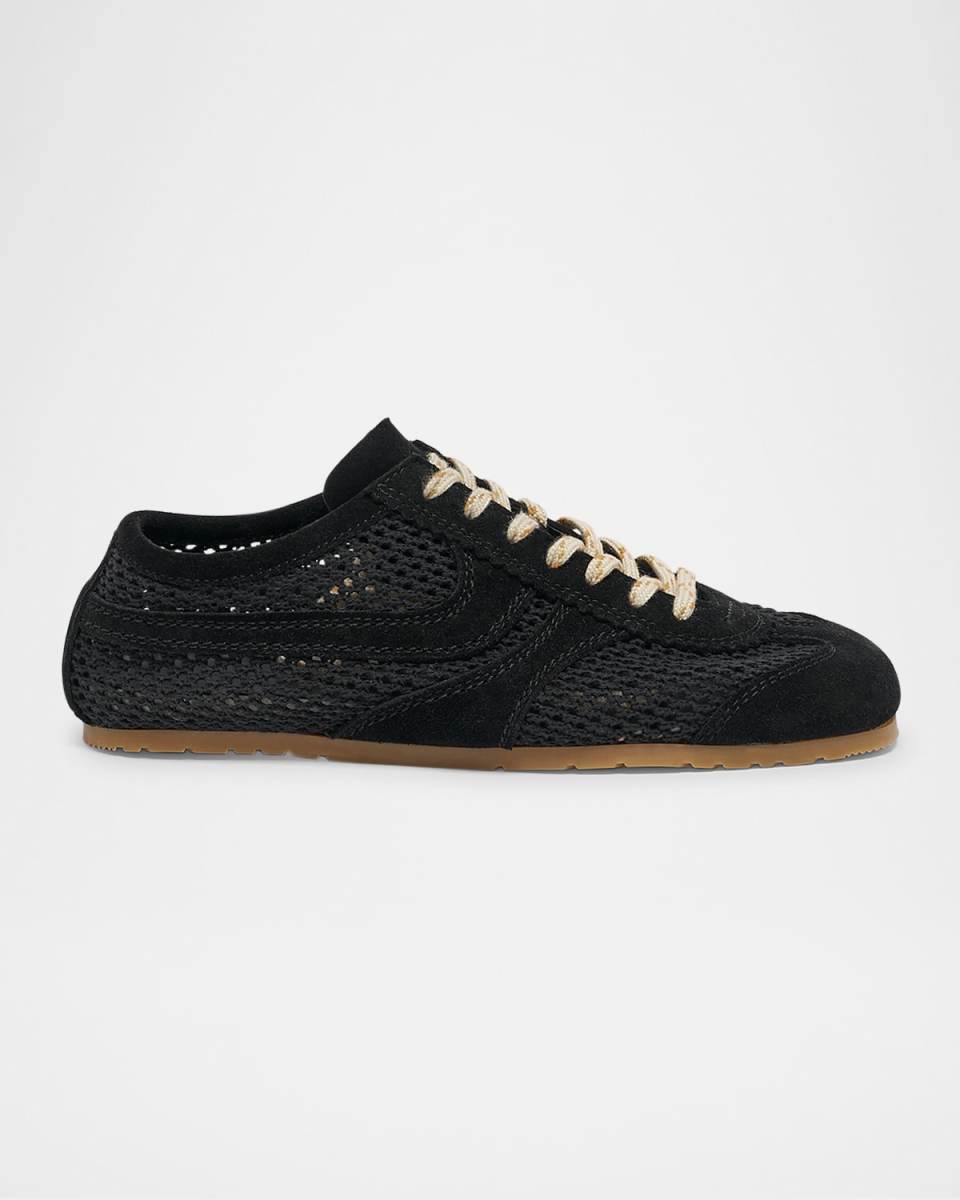 Dustin Mesh Leather Low-Top Sneakers